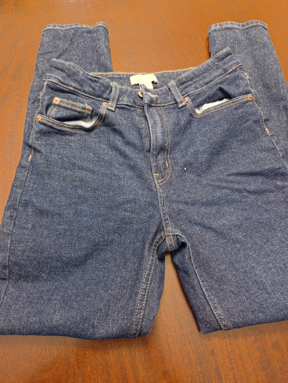 H&M Woman Slim Straight Dark Blue Jeans